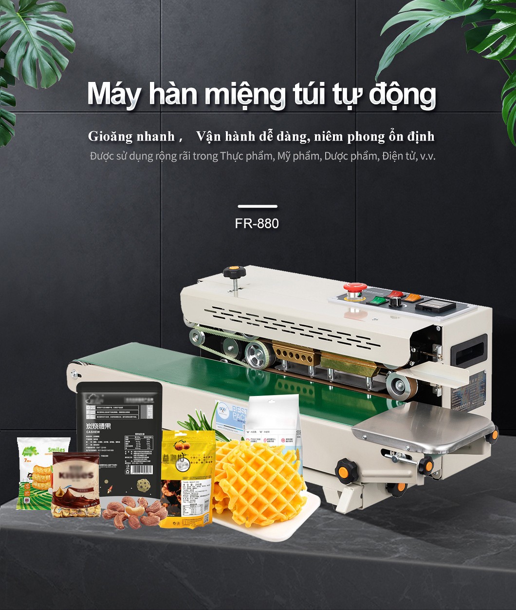 Máy đệm lò, máy lắp ráp, máy đóng gói Vacuum