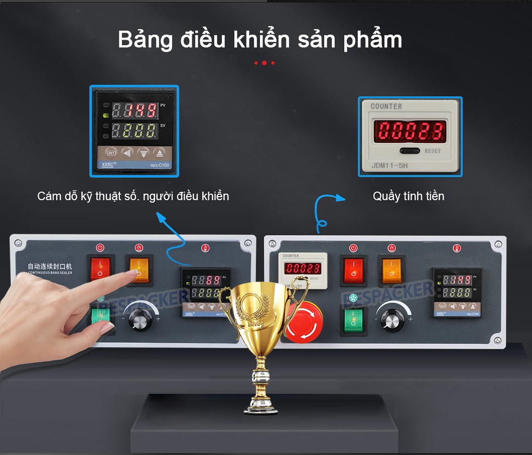 Máy đệm lò, máy lắp ráp, máy đóng gói Vacuum
