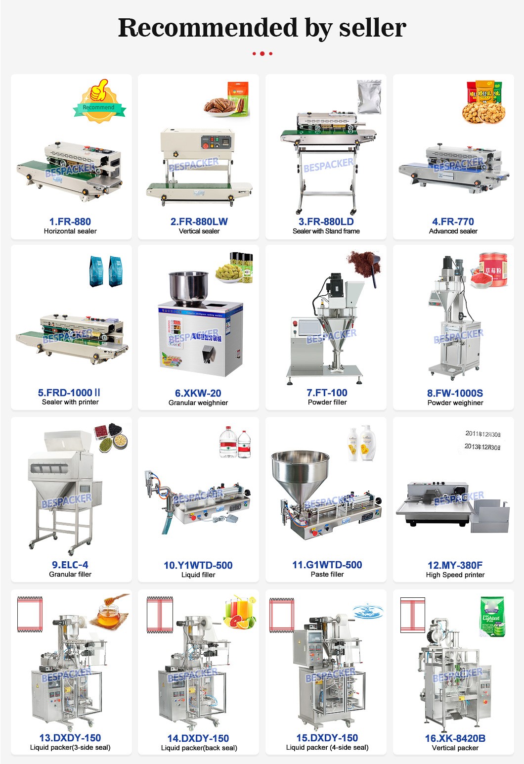 Bespacker machine Manufacturers