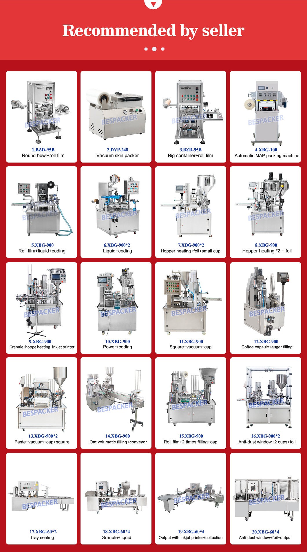 Bespacker machine Manufacturers