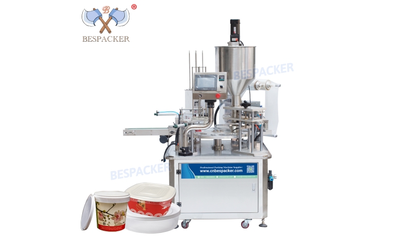 XBG-900  Automatic rotary plastic yogurt cup filling sealing machine