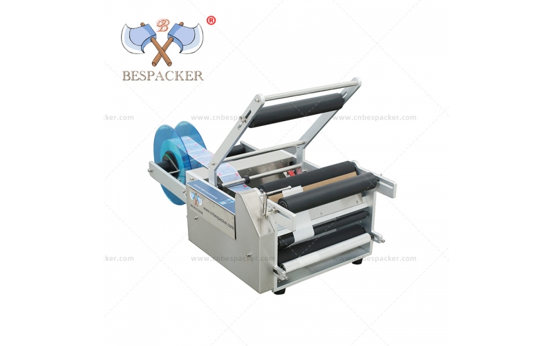 XT-50W Widened Electric Semi-Automatic Labeling Machine for Small Glass Vial Bottles Desktop Sticker