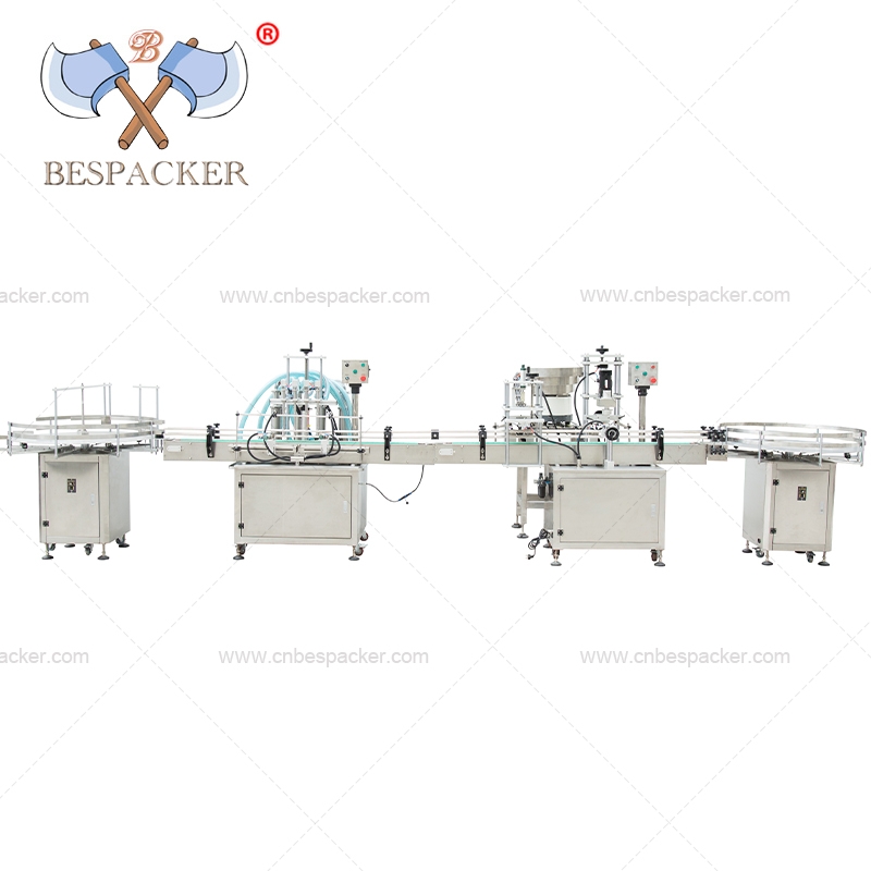 Bespacker linear automatic mineral water bottle liquid filling and capping flow line