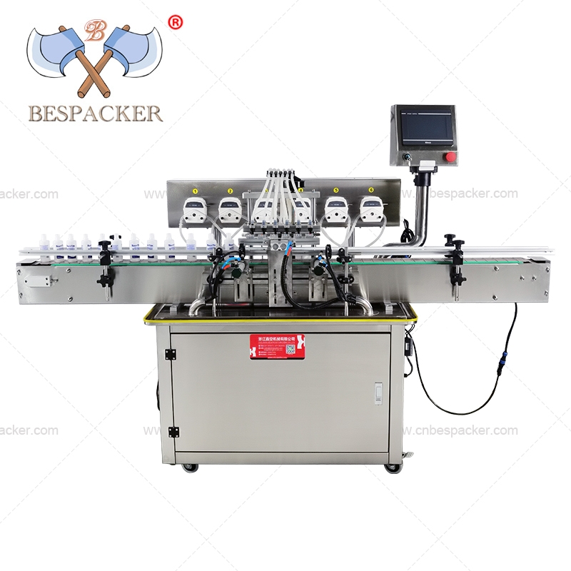 Bespacker CLB6-100 Eyewash acetone peristaltic pump filling machine