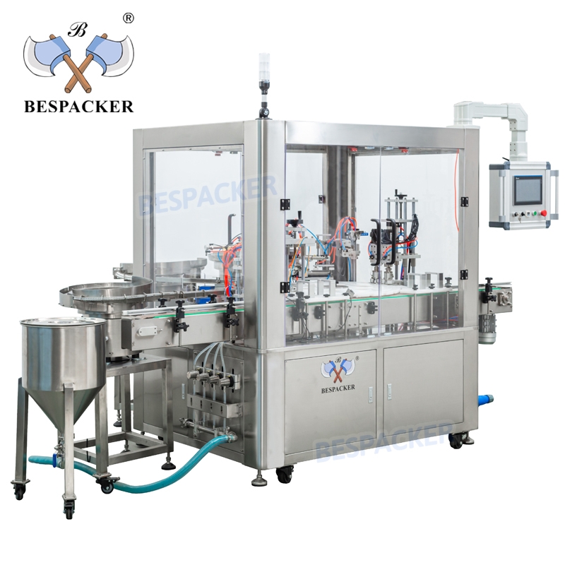 RJ-3 Emulsion Essential Oil Bottle Small Pharmacy Bottle Perfume Four-head Filling and Cap-Opening Integrated Machine